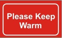 Please Keep Warm Sticker